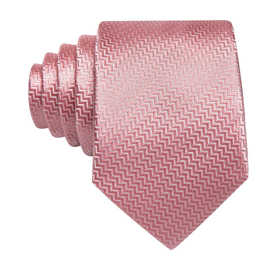 Pink Ornament XL Tie, Pocket Square and Cufflinks tie sets - Sophisticated Gentlemen