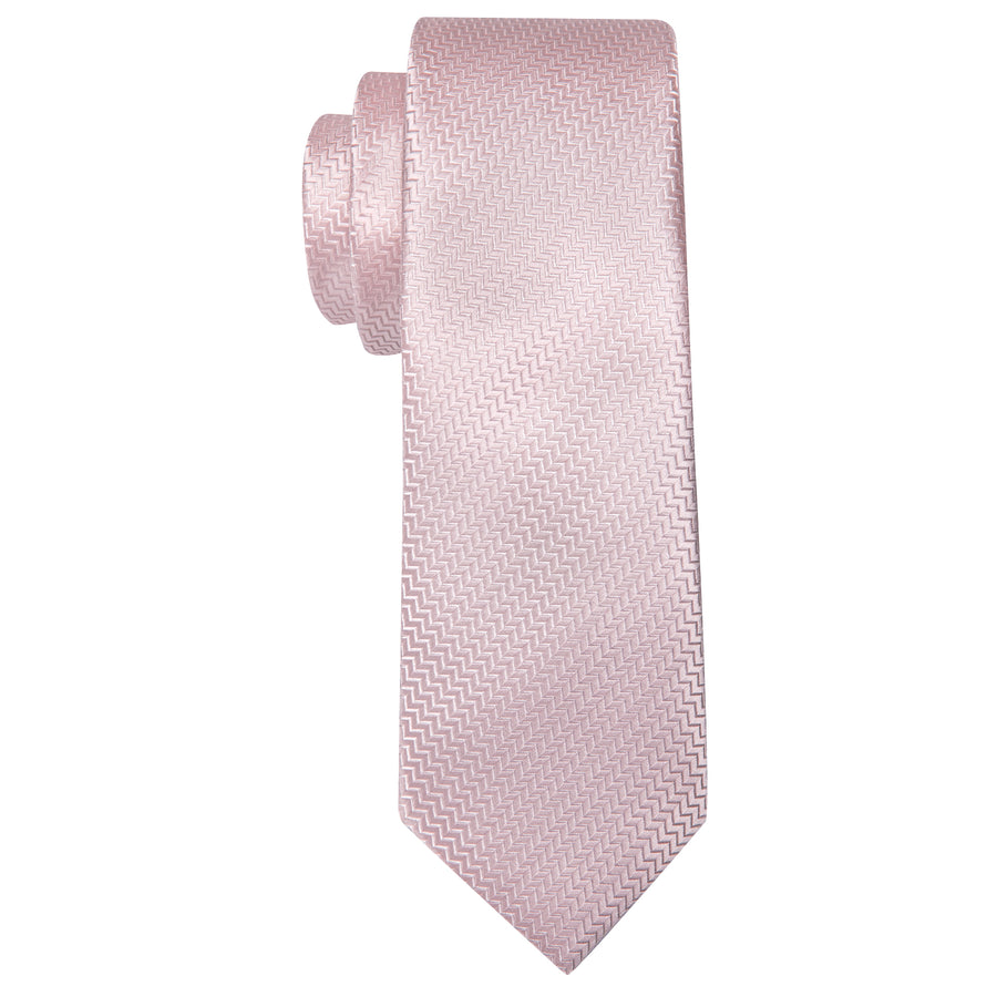 Light Pink Ornament XL Tie, Pocket Square and Cufflinks tie sets - Sophisticated Gentlemen
