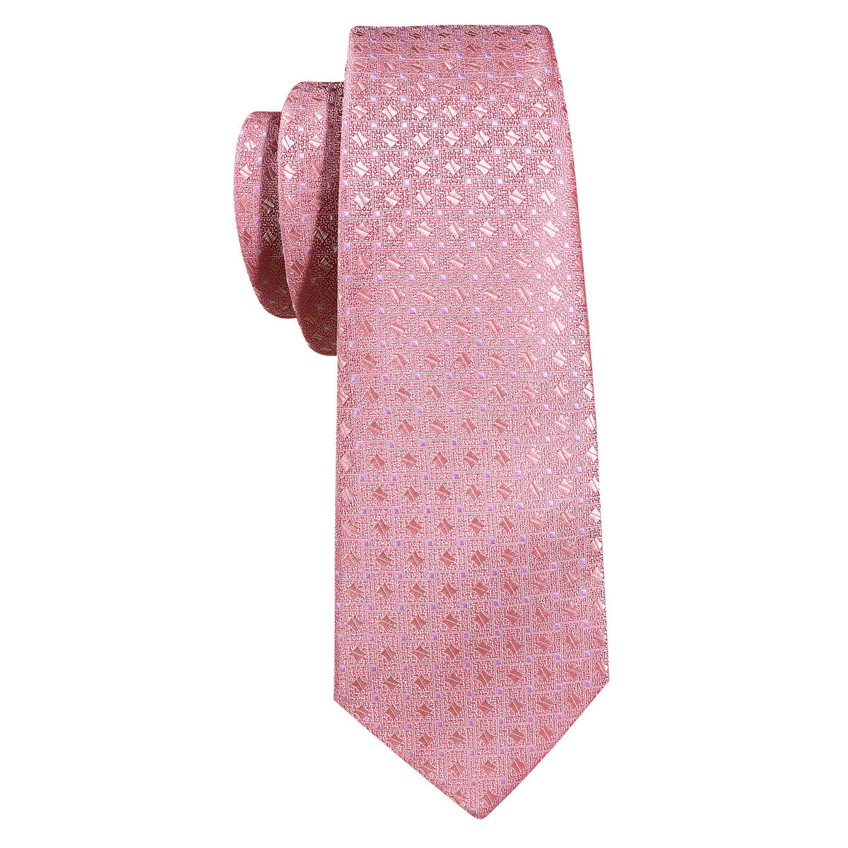 Pink Novelty Silk Tie, Pocket Square and Cufflinks Set tie sets - Sophisticated Gentlemen