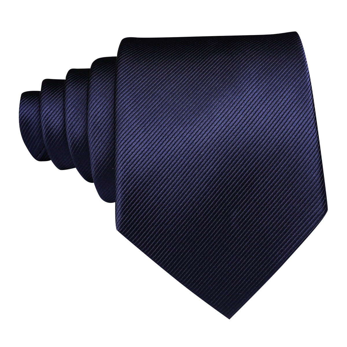Deep Blue Solid Silk Tie, Pocket Square and Cufflinks Set tie sets - Sophisticated Gentlemen