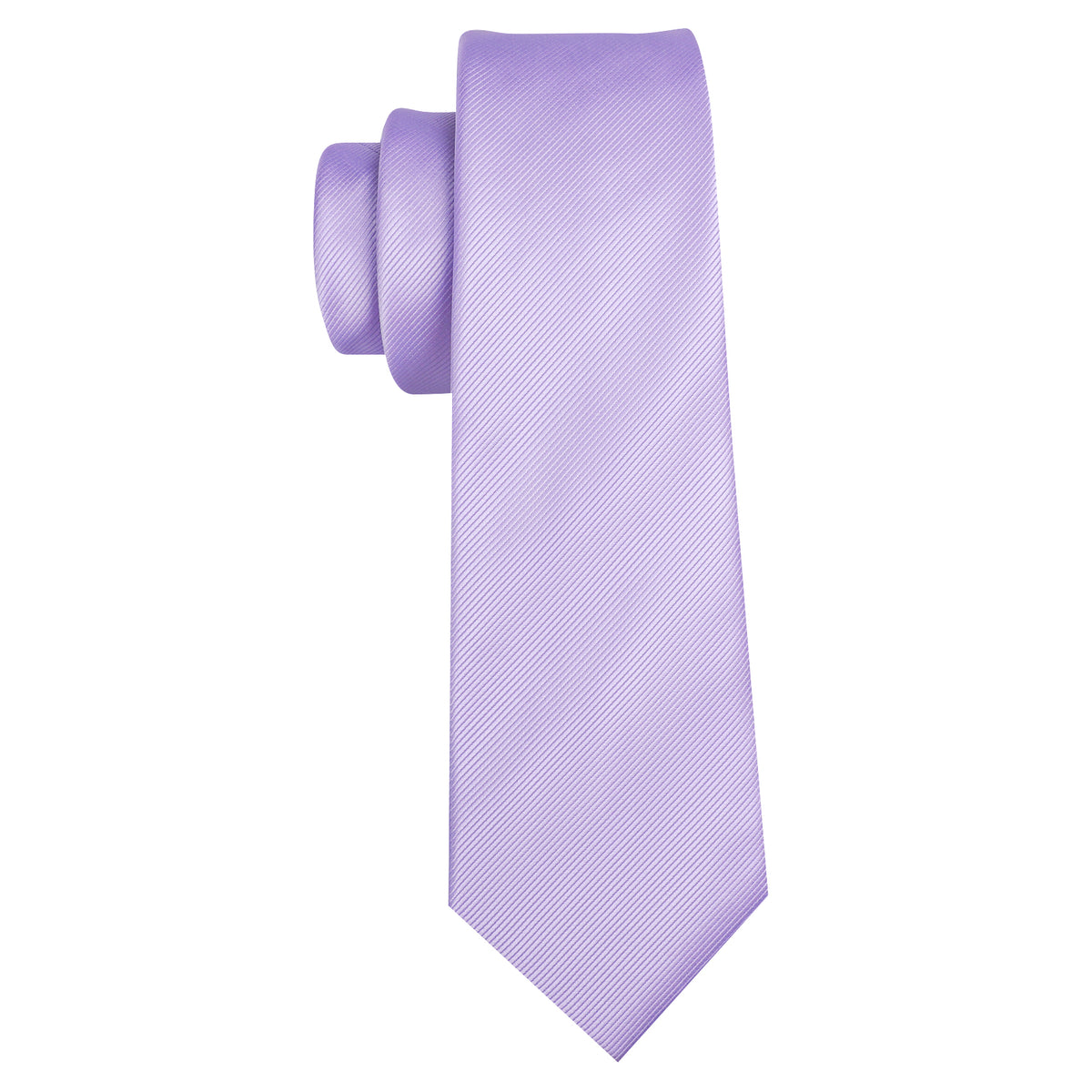 Purple Mist Violet Solid Silk Tie, Pocket Square and Cufflinks Set tie sets - Sophisticated Gentlemen