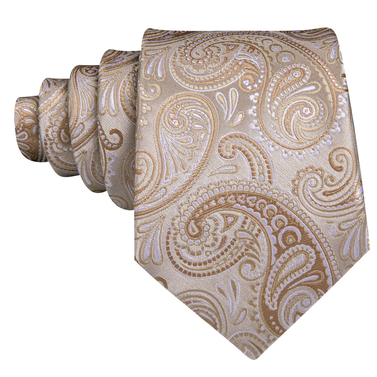 Seashell Paisley Tie, Pocket Square and Cufflinks Set tie sets - Sophisticated Gentlemen