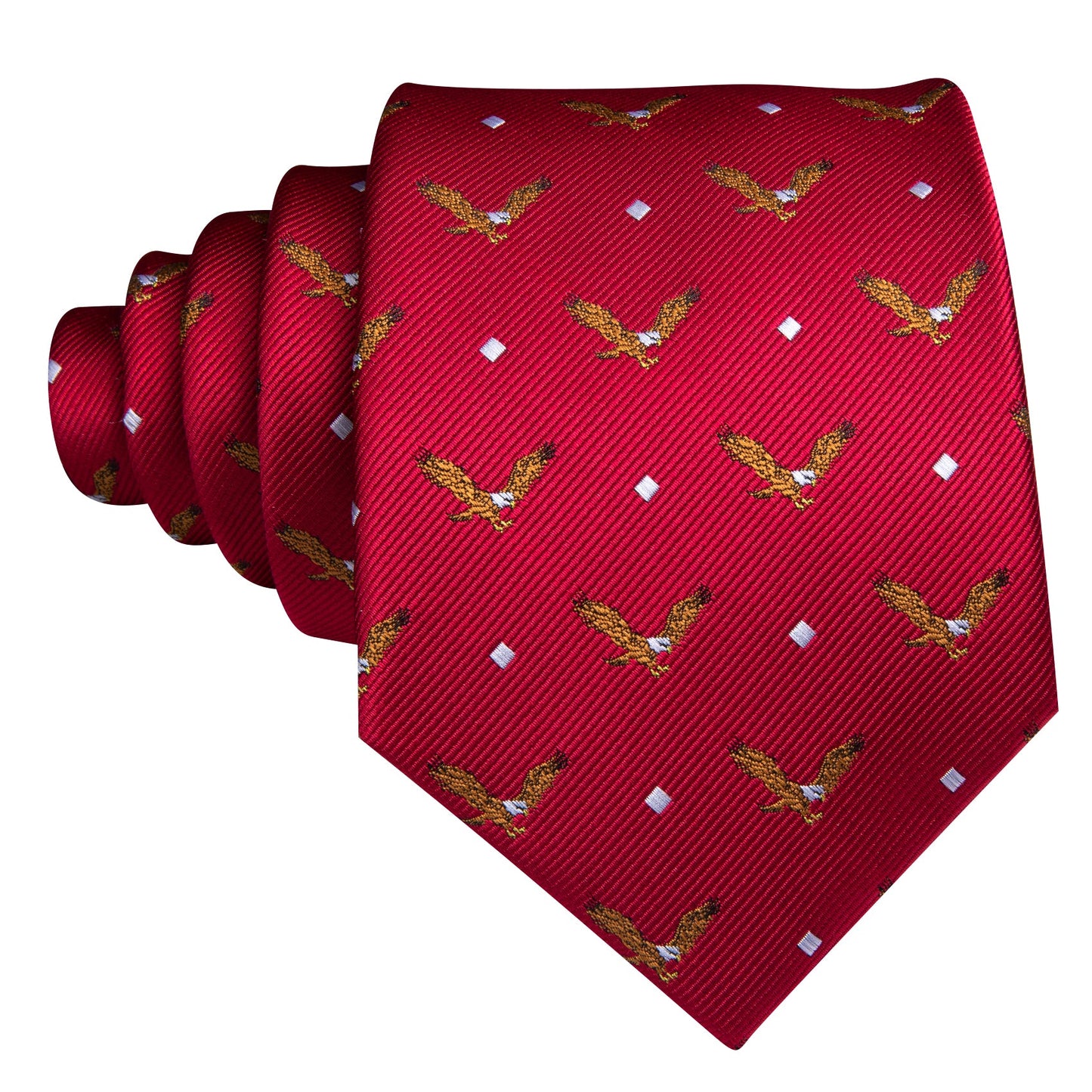 Eagle Crest Silk Tie, Pocket Square and Cufflinks tie sets - Sophisticated Gentlemen