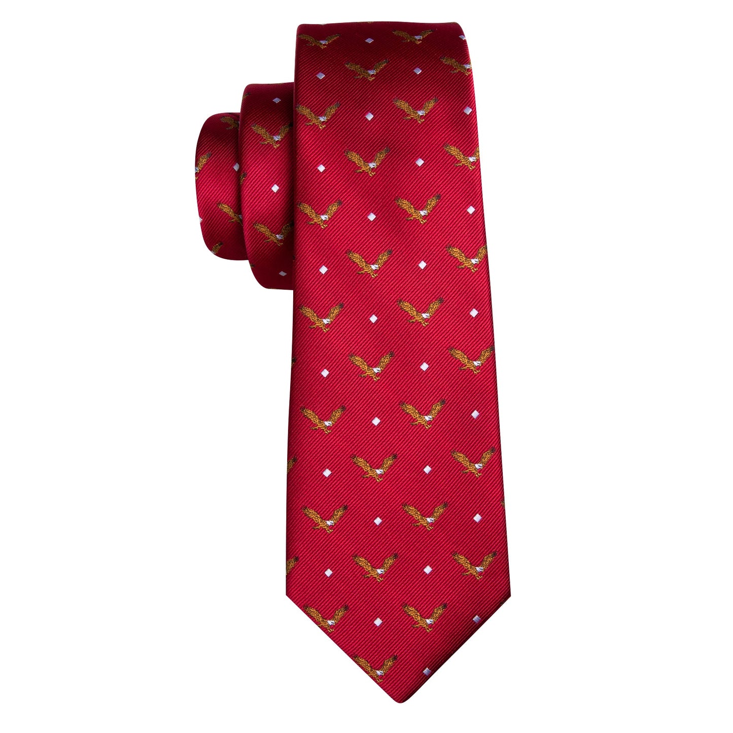 Eagle Crest Silk Tie, Pocket Square and Cufflinks tie sets - Sophisticated Gentlemen