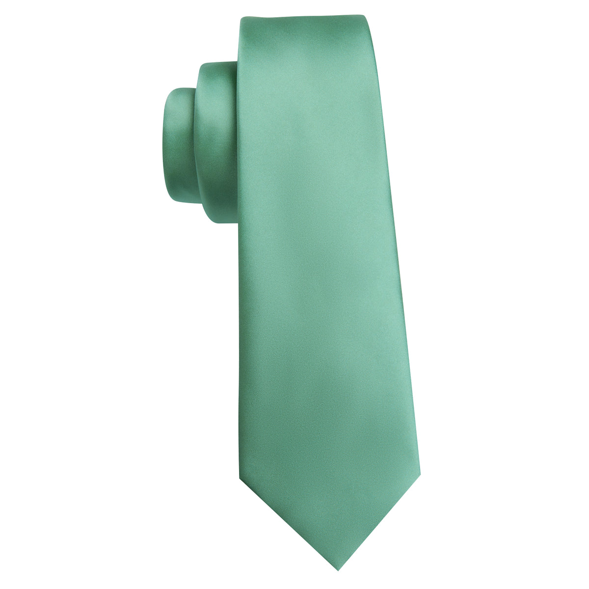 Turquoise Green Solid Silk Tie, Pocket Square and Cufflinks Set tie sets - Sophisticated Gentlemen