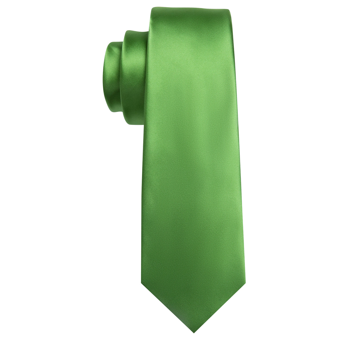 LimeGreen Cobalt Green Solid Silk Tie, Pocket Square and Cufflinks Set tie sets - Sophisticated Gentlemen