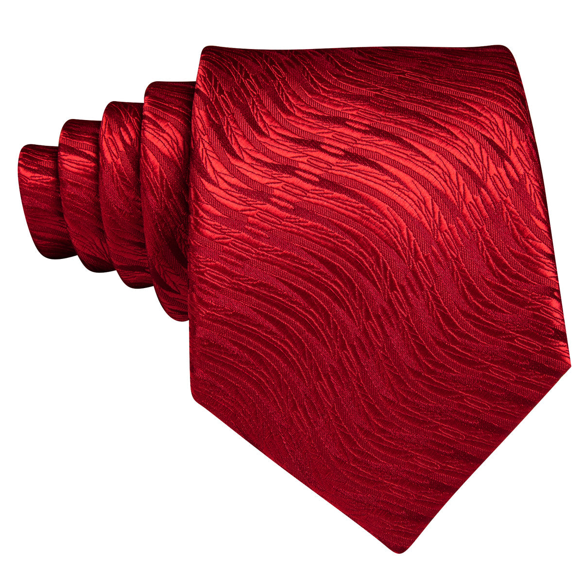 Red Wedding Novelty Silk Tie, Pocket Square and Cufflinks Set tie sets - Sophisticated Gentlemen