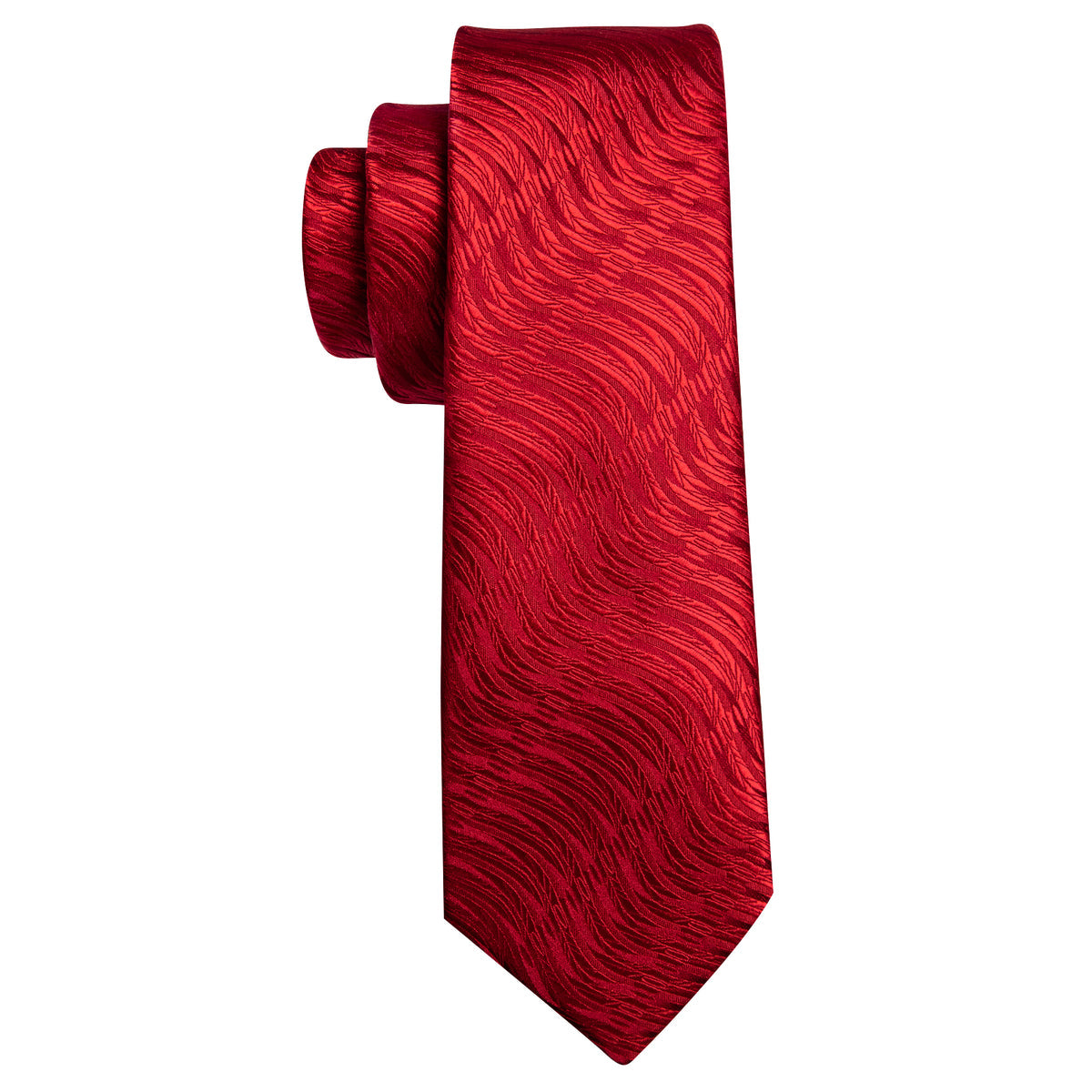 Red Wedding Novelty Silk Tie, Pocket Square and Cufflinks Set tie sets - Sophisticated Gentlemen