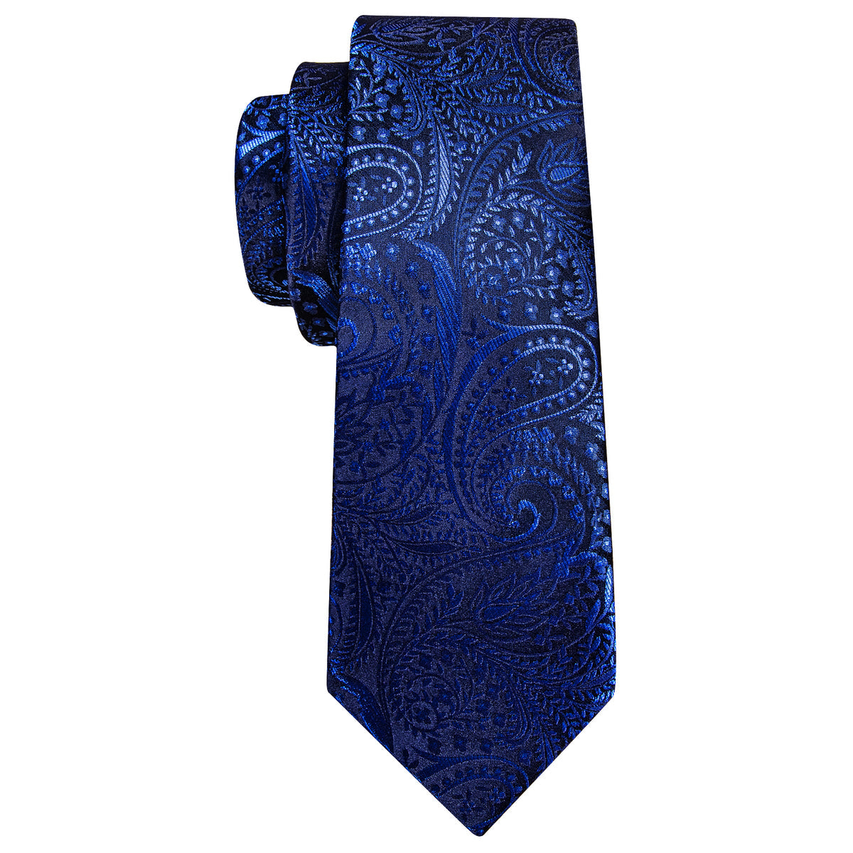 Blue Paisley Silk Tie, Pocket Square and Cufflinks Set tie sets - Sophisticated Gentlemen
