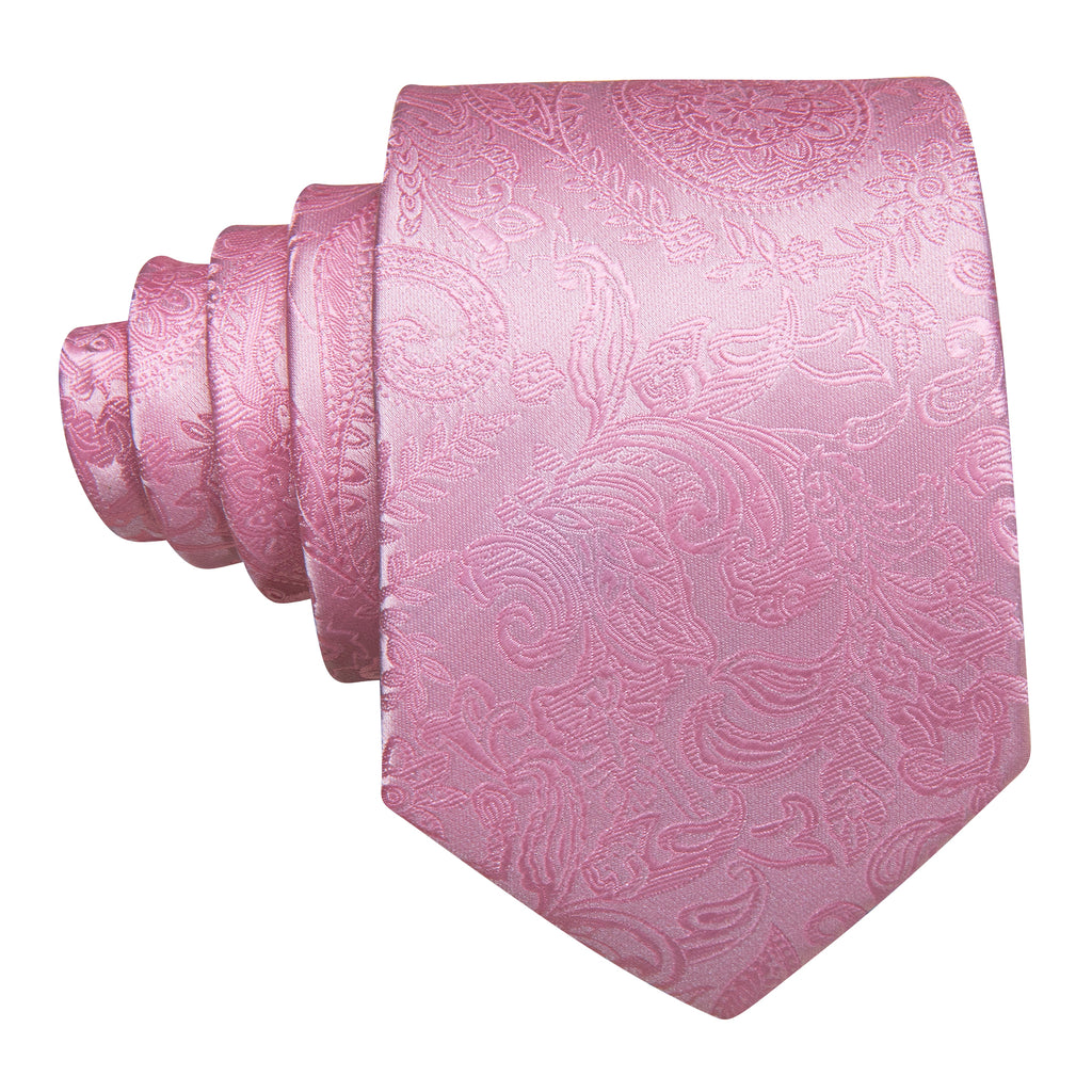 Pink Paisley Silk Tie, Pocket Square and Cufflinks Set tie sets - Sophisticated Gentlemen