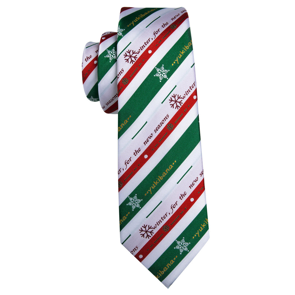 Christmas Pattern Striped Tie, Pocket Square and Cufflinks Set tie sets - Sophisticated Gentlemen