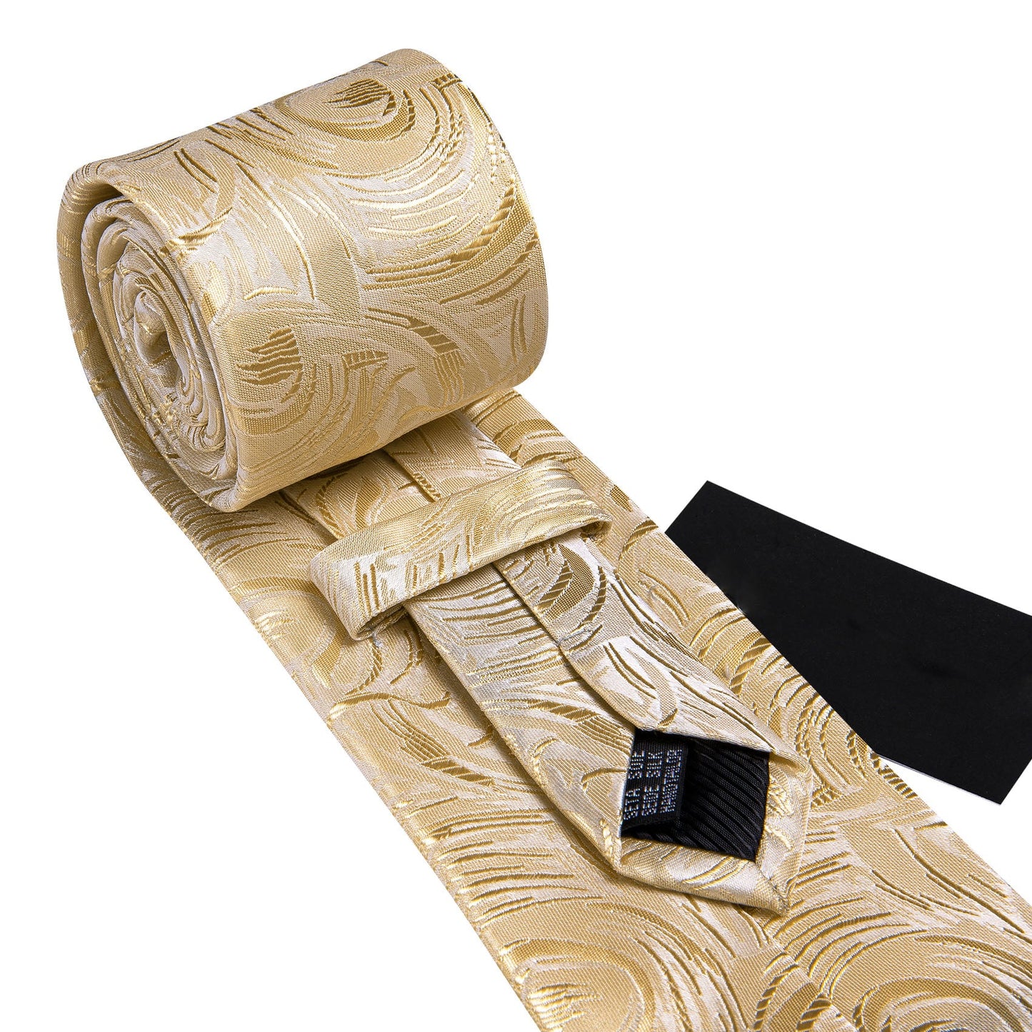 Champagne and Gold Abstract Silk Tie Set tie sets - Sophisticated Gentlemen