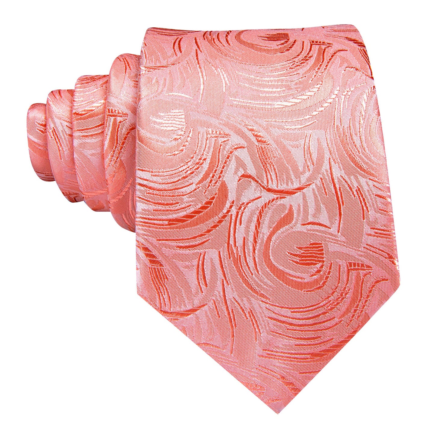 Baby Pink Abstract Silk Tie Set tie sets - Sophisticated Gentlemen