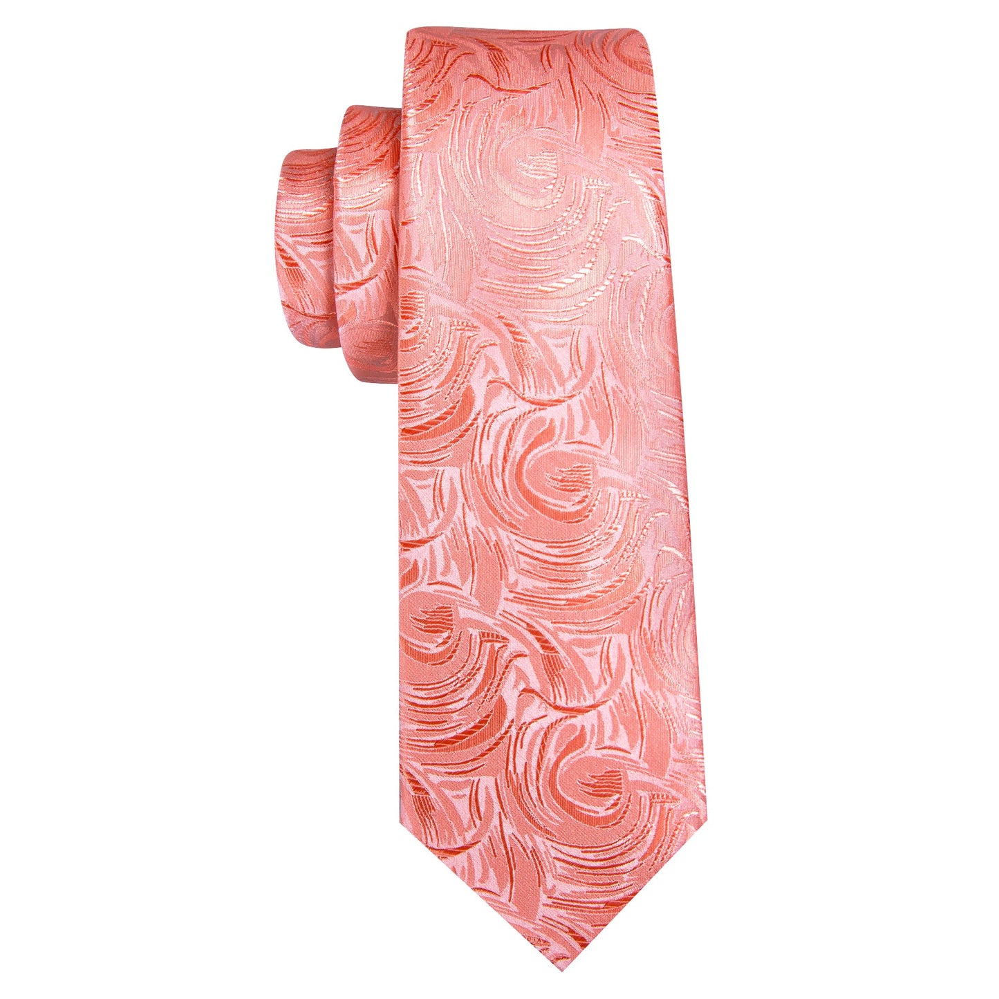 Baby Pink Abstract Silk Tie Set tie sets - Sophisticated Gentlemen