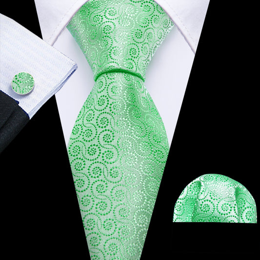 Turquoise Polka Dot Silk Tie Set tie sets    - Sophisticated Gentlemen