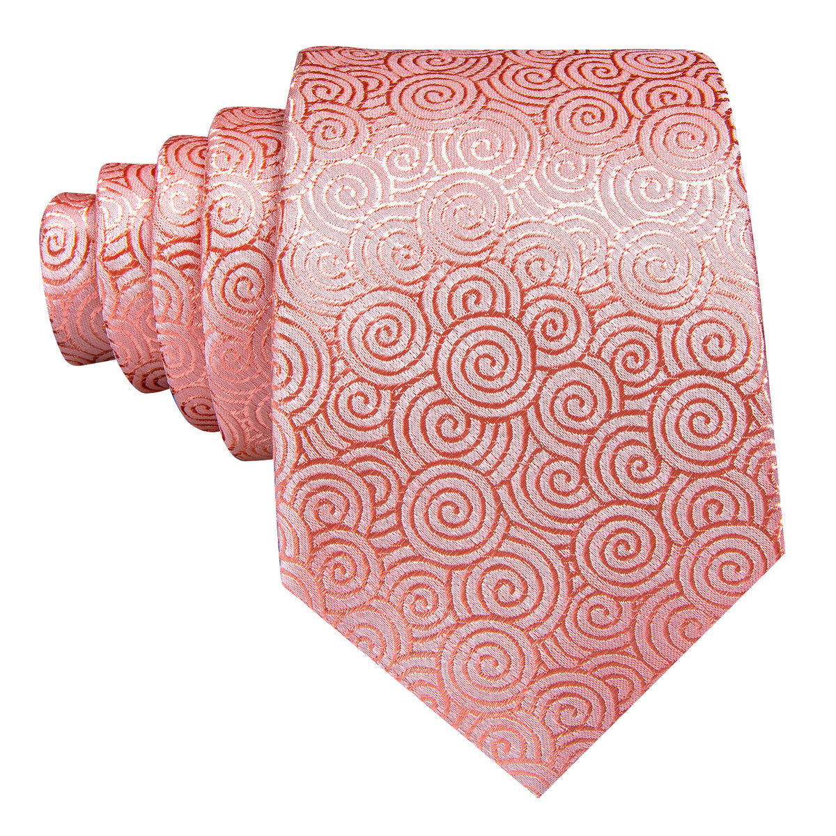 Melon Red Silk Novelty Tie, Pocket Square and Cufflinks Set tie sets - Sophisticated Gentlemen