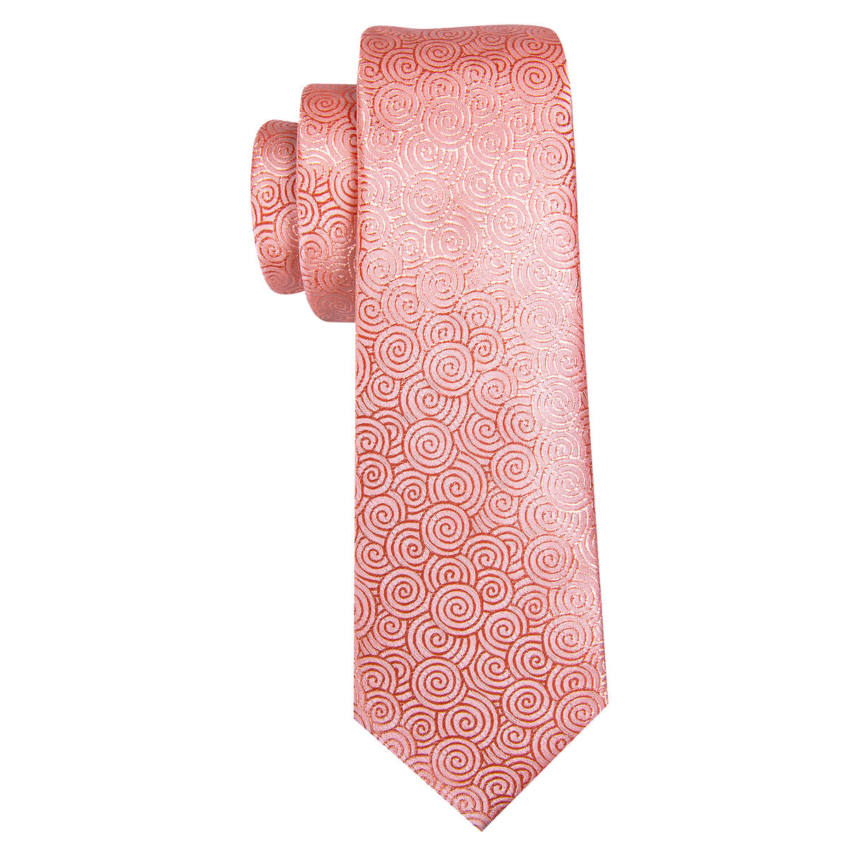Melon Red Silk Novelty Tie, Pocket Square and Cufflinks Set tie sets - Sophisticated Gentlemen