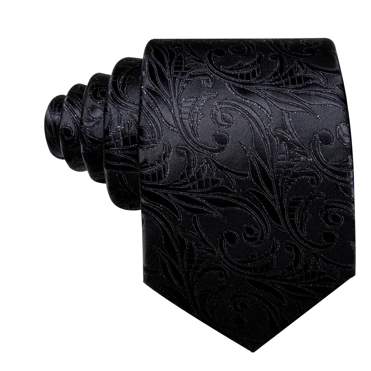 Black to Match Wedding Guest Dresses Floral Tie, Pocket Square and Cufflinks Set tie sets - Sophisticated Gentlemen
