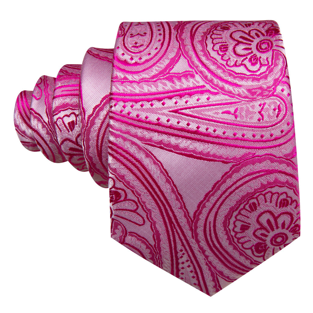 Orchid Pink Floral Tie, Pocket Square and Cufflinks Set tie sets - Sophisticated Gentlemen