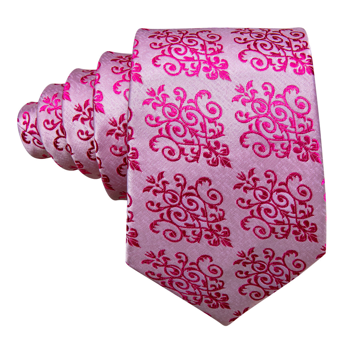 Pink Violet Silk Tie, Pocket Square and Cufflinks Set tie sets - Sophisticated Gentlemen