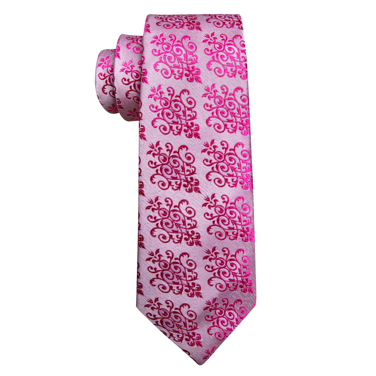 Pink Violet Silk Tie, Pocket Square and Cufflinks Set tie sets - Sophisticated Gentlemen