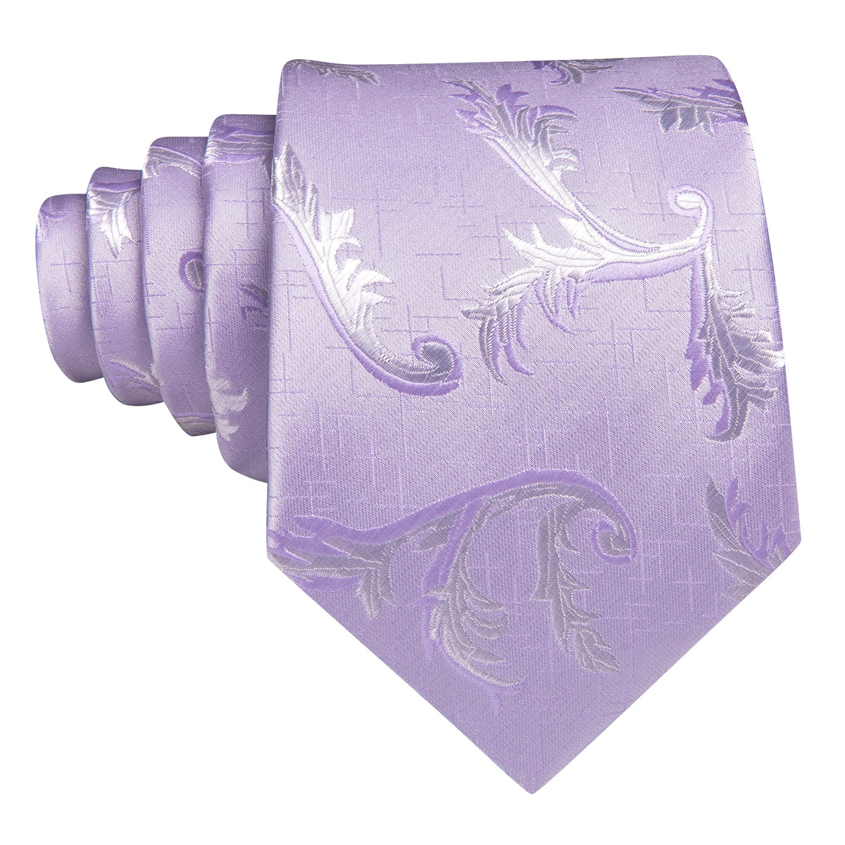 Light Purple Silk Floral Tie, Pocket Square and Cufflinks Set tie sets - Sophisticated Gentlemen