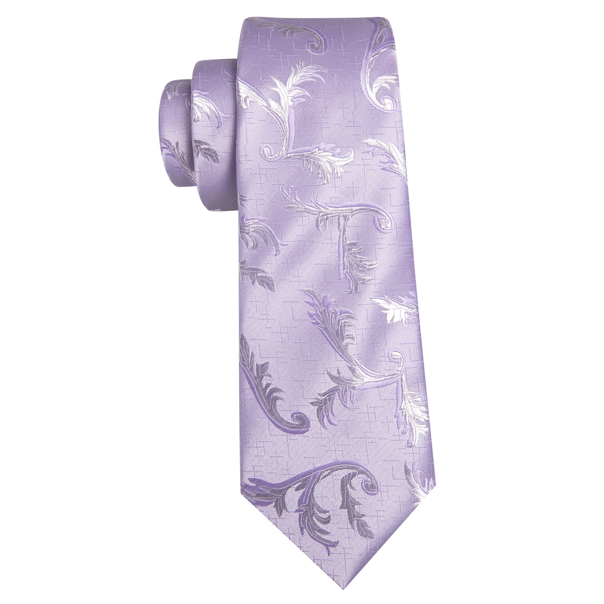 Light Purple Silk Floral Tie, Pocket Square and Cufflinks Set tie sets - Sophisticated Gentlemen