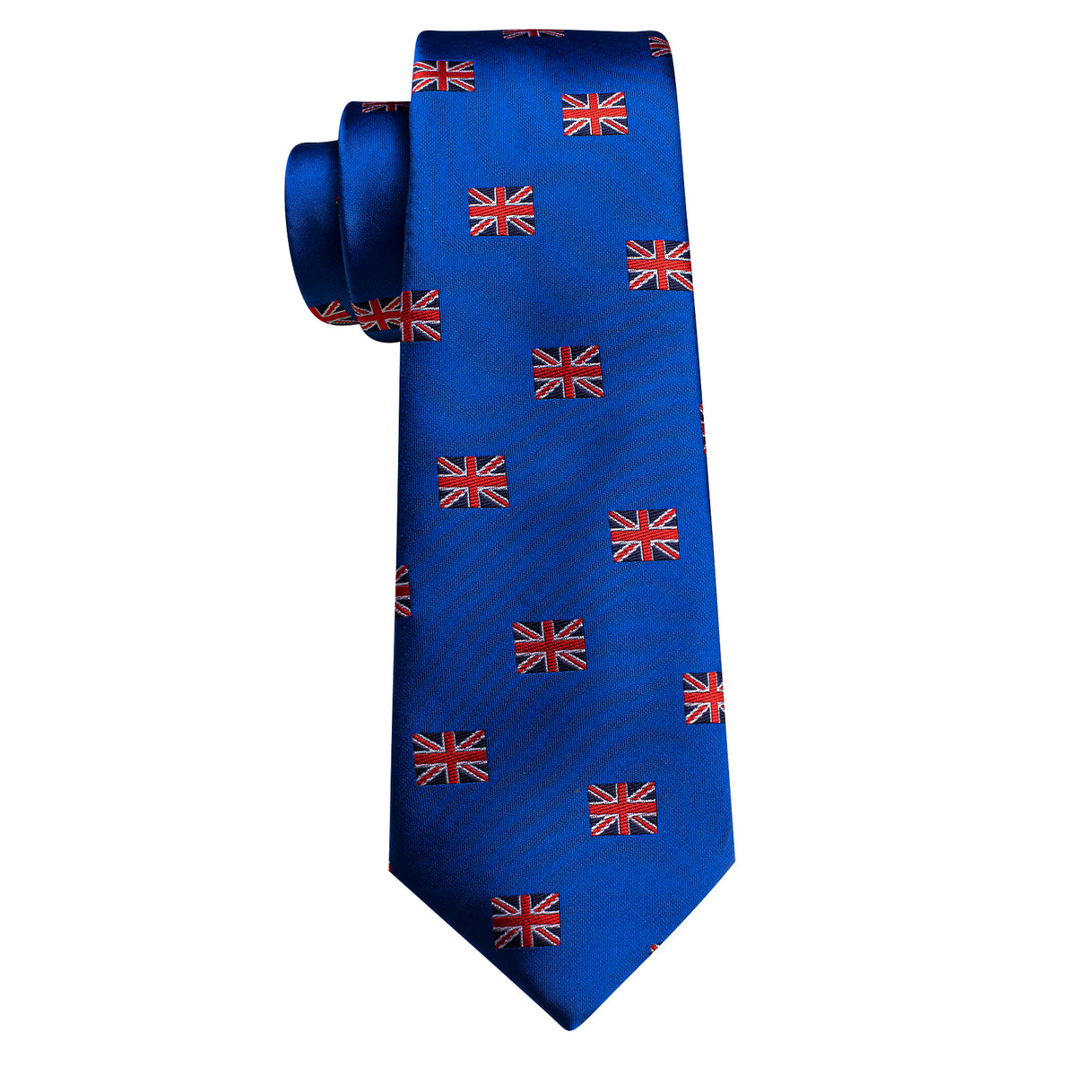 Cerulean Blue Floral Silk Tie, Pocket Square and Cufflinks Set tie sets - Sophisticated Gentlemen