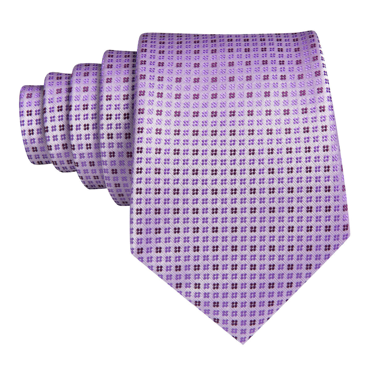 Purple Floral Classy Jacquard Silk Tie, Pocket Square and Cufflinks Set tie sets - Sophisticated Gentlemen