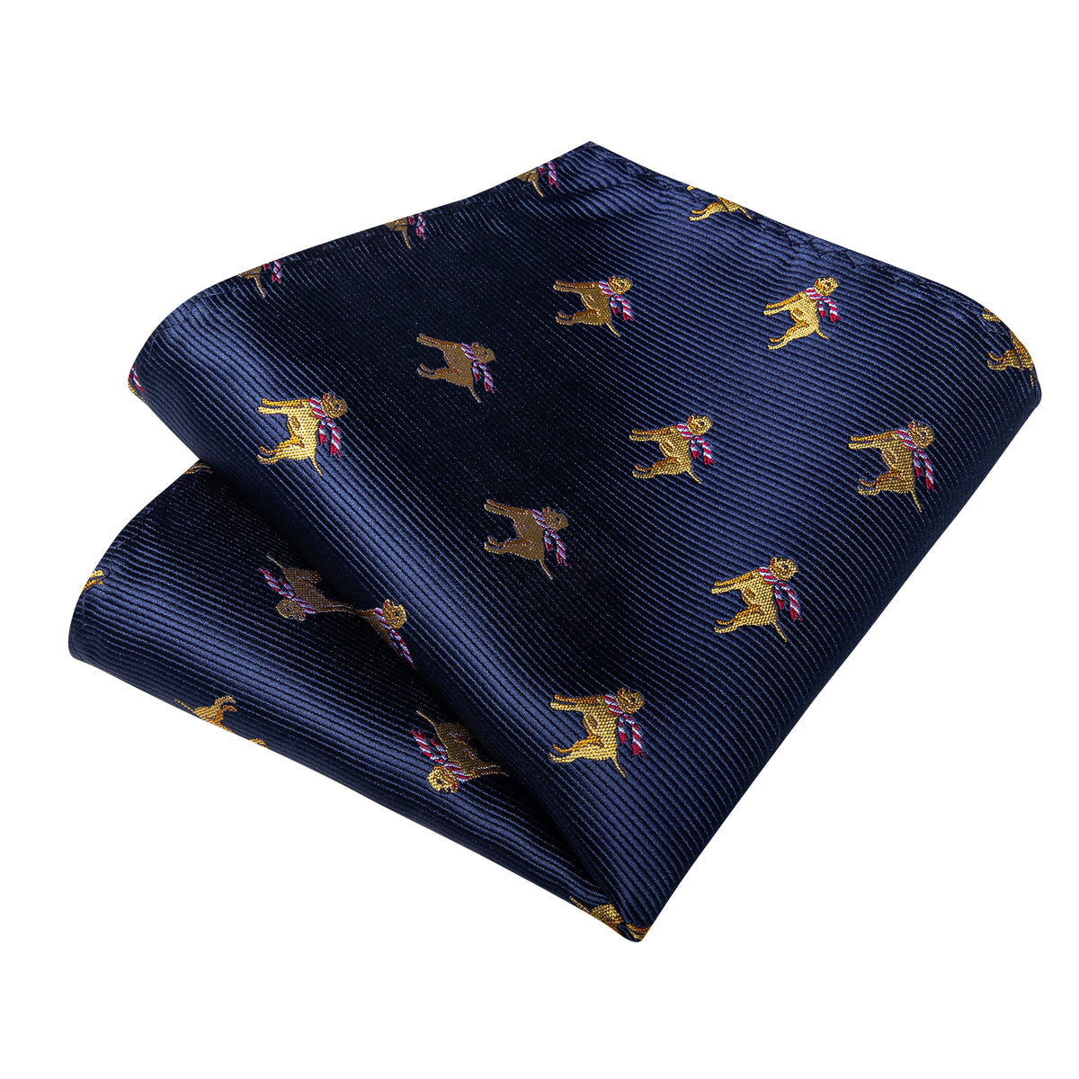 Blue and Yellow Dogs Tie, Pocket Square, Cufflinks and Tie Clip tie sets - Sophisticated Gentlemen