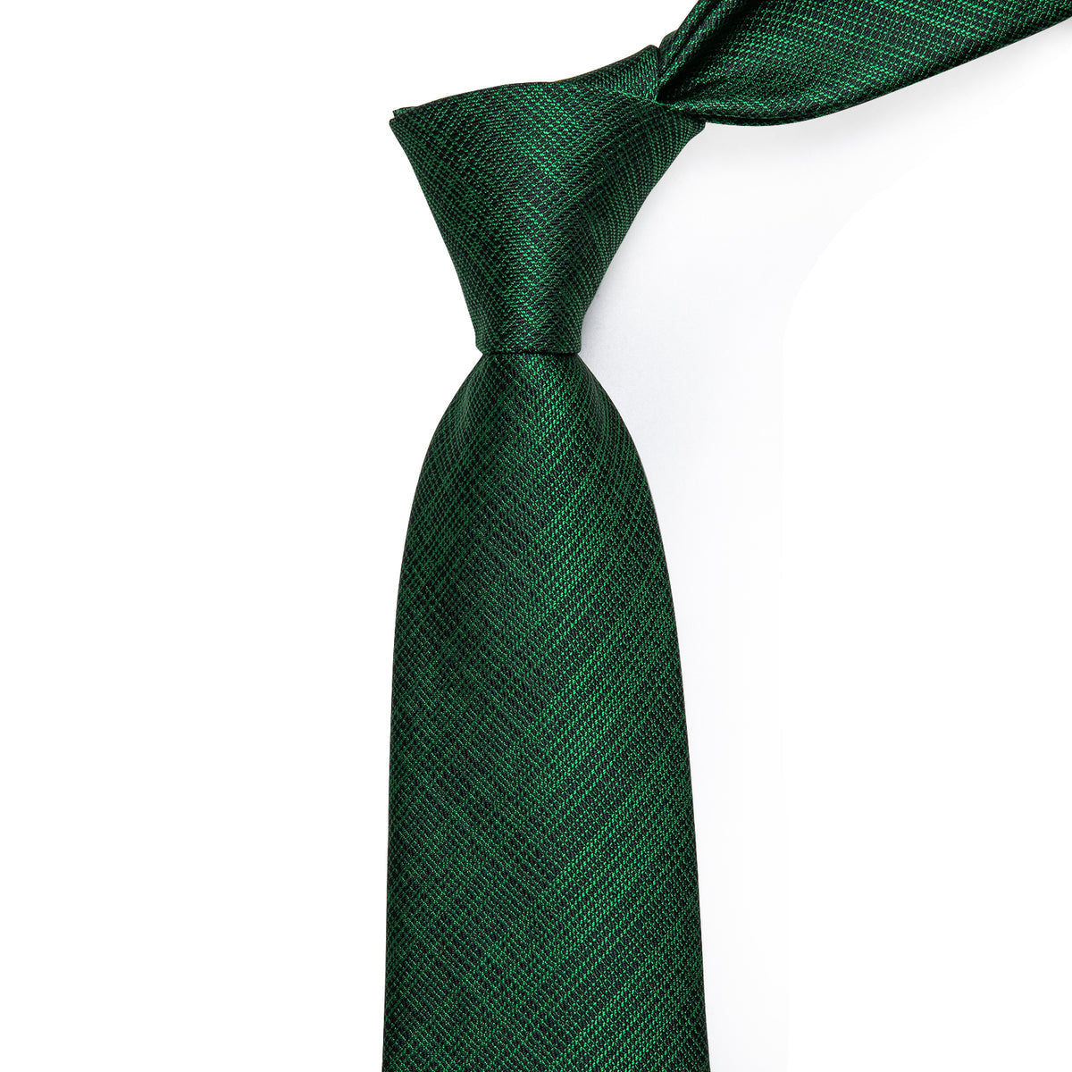 Green and Black Striped Silk Tie Pocket Square and Cufflinks tie sets - Sophisticated Gentlemen