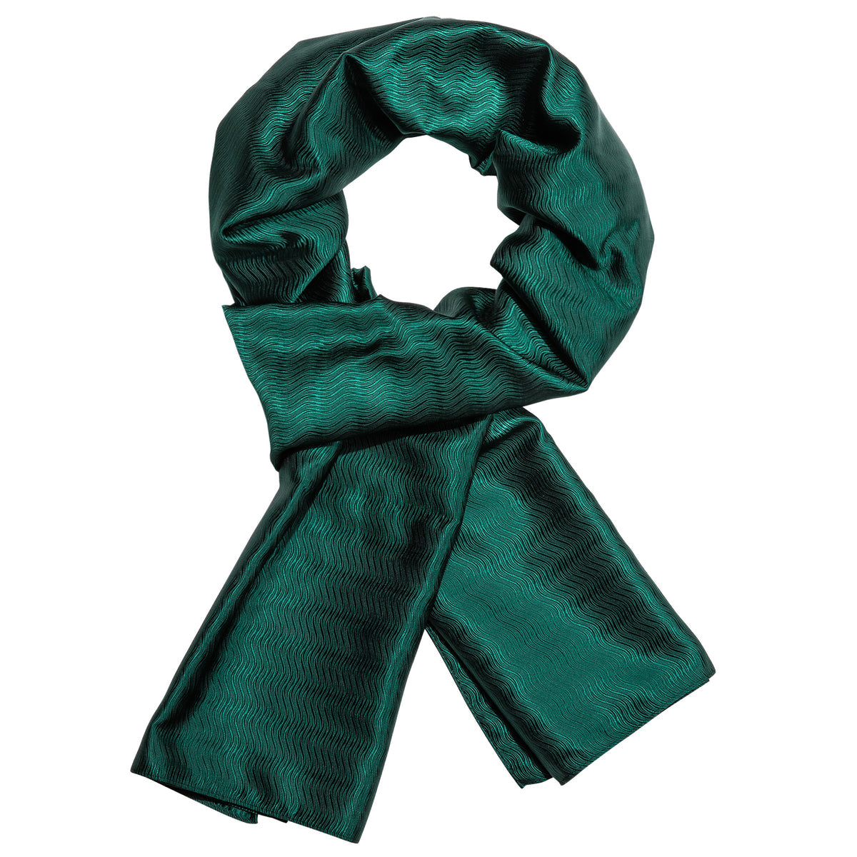 Luxury Green Plaid Silk Scarf Scarf - Sophisticated Gentlemen