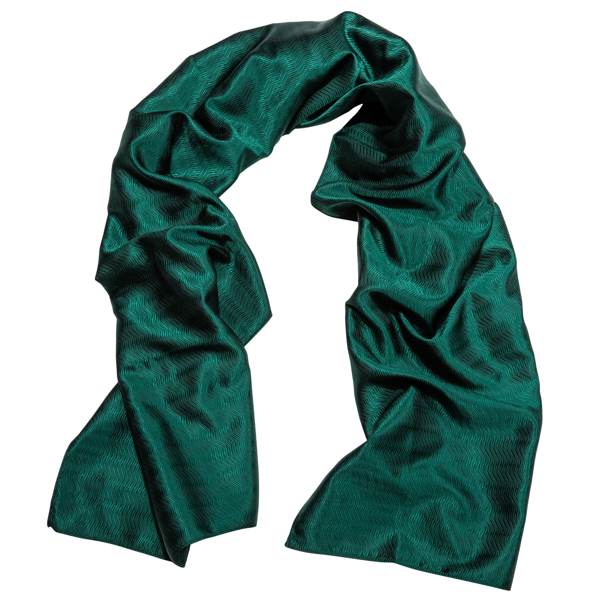 Luxury Green Plaid Silk Scarf Scarf - Sophisticated Gentlemen