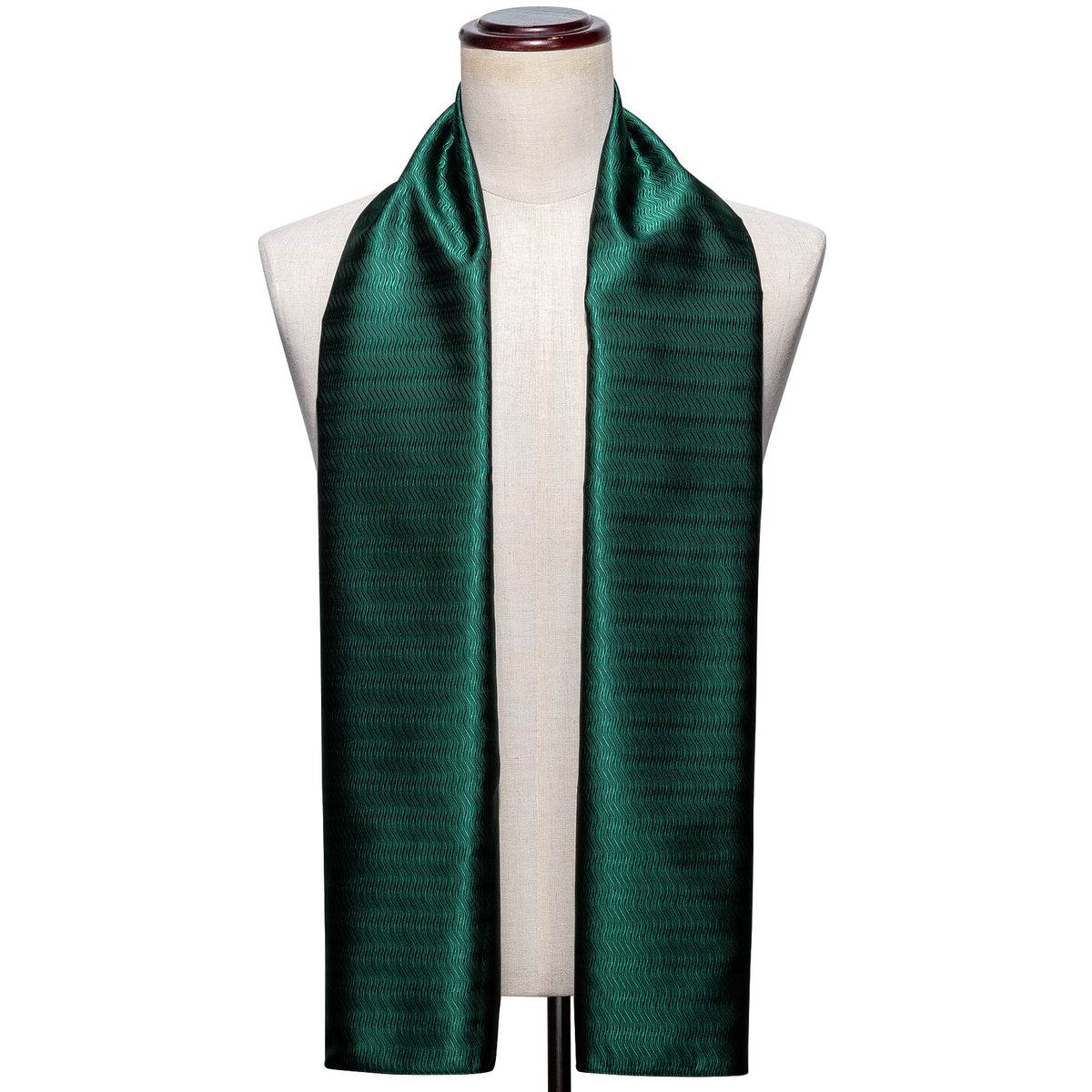 Luxury Green Plaid Silk Scarf Scarf - Sophisticated Gentlemen
