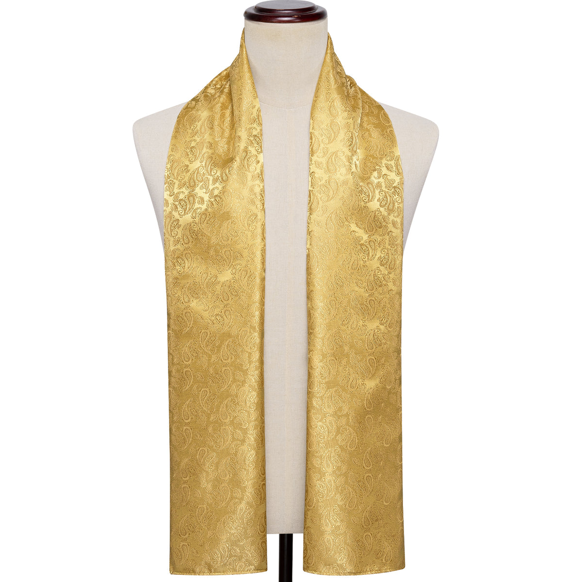 Luxury Gold Paisley Scarf Scarf - Sophisticated Gentlemen