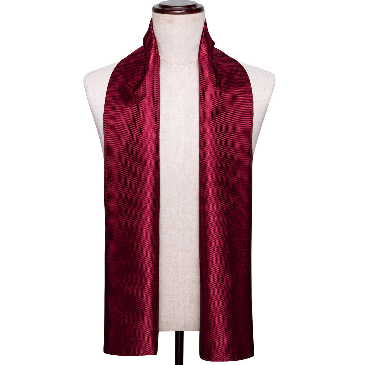 Luxury Red Solid Silk Scarf Scarf - Sophisticated Gentlemen