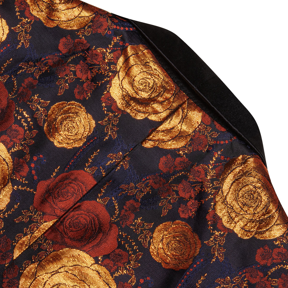 Orange and Navy Floral Tuxedo Jacket tuxedo - Sophisticated Gentlemen