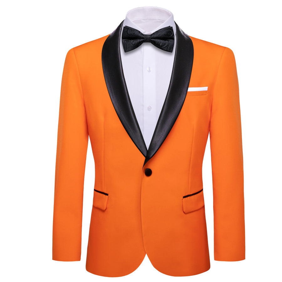 Men's Burnt Orange Shawl Lapel Tuxedo Jacket tuxedo S (38) - Sophisticated Gentlemen