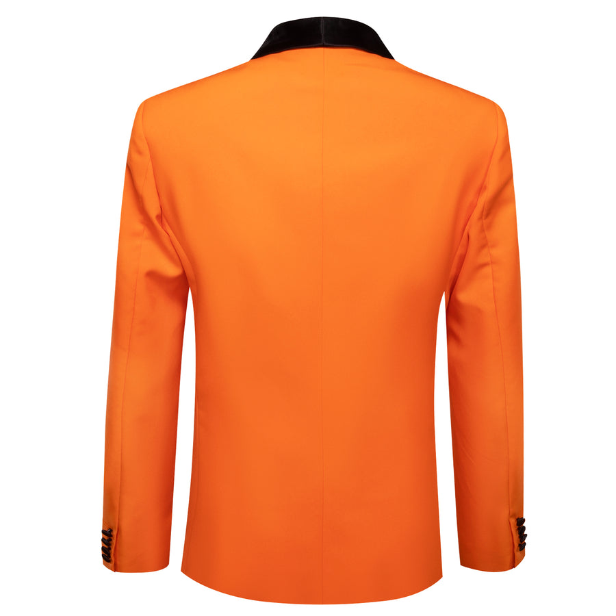 Men's Burnt Orange Shawl Lapel Tuxedo Jacket tuxedo - Sophisticated Gentlemen