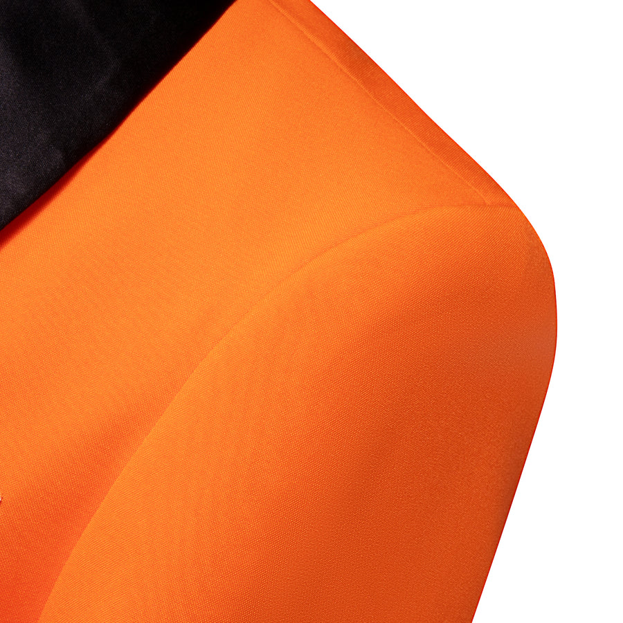 Men's Burnt Orange Shawl Lapel Tuxedo Jacket tuxedo - Sophisticated Gentlemen