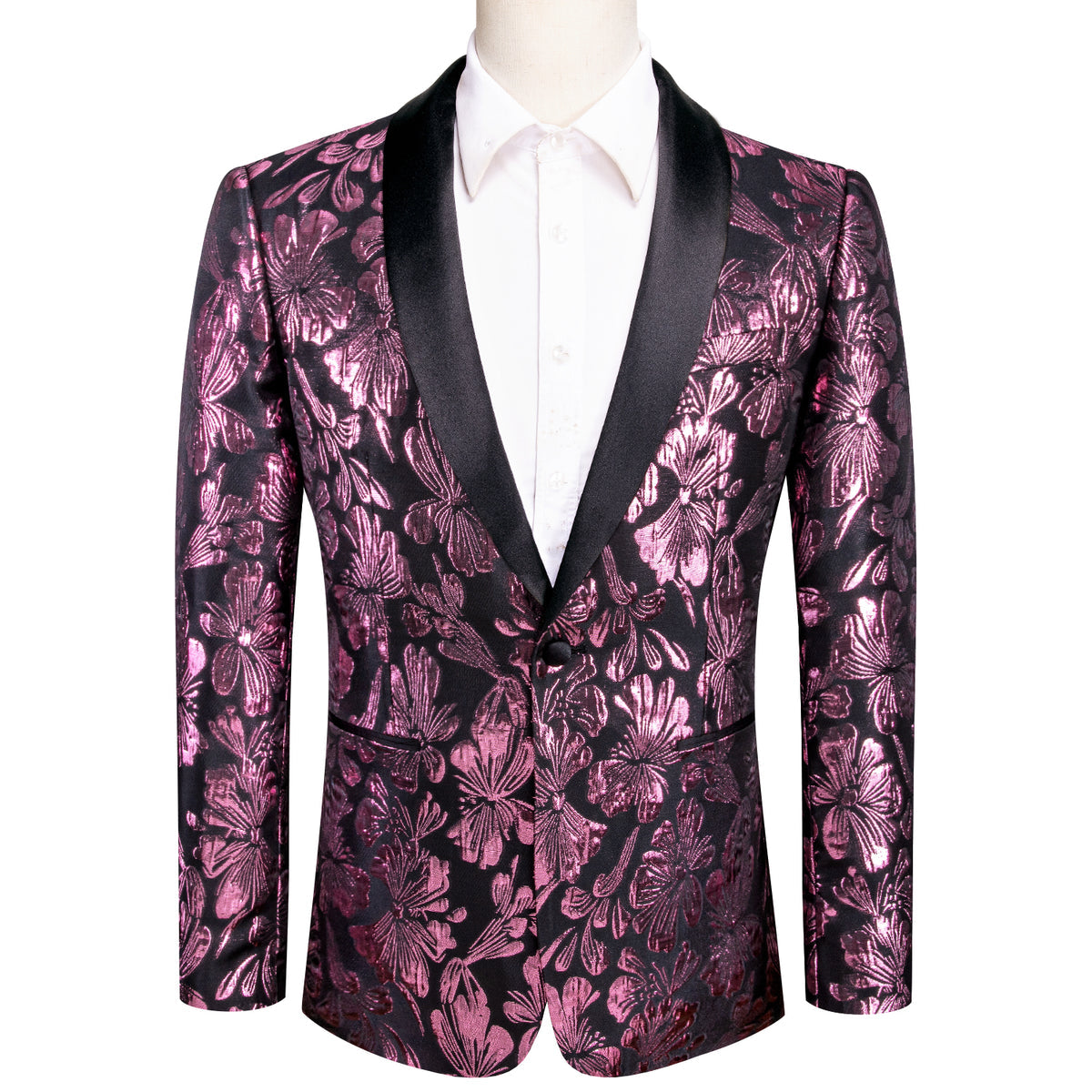 Pink Floral Tuxedo Jacket tuxedo - Sophisticated Gentlemen
