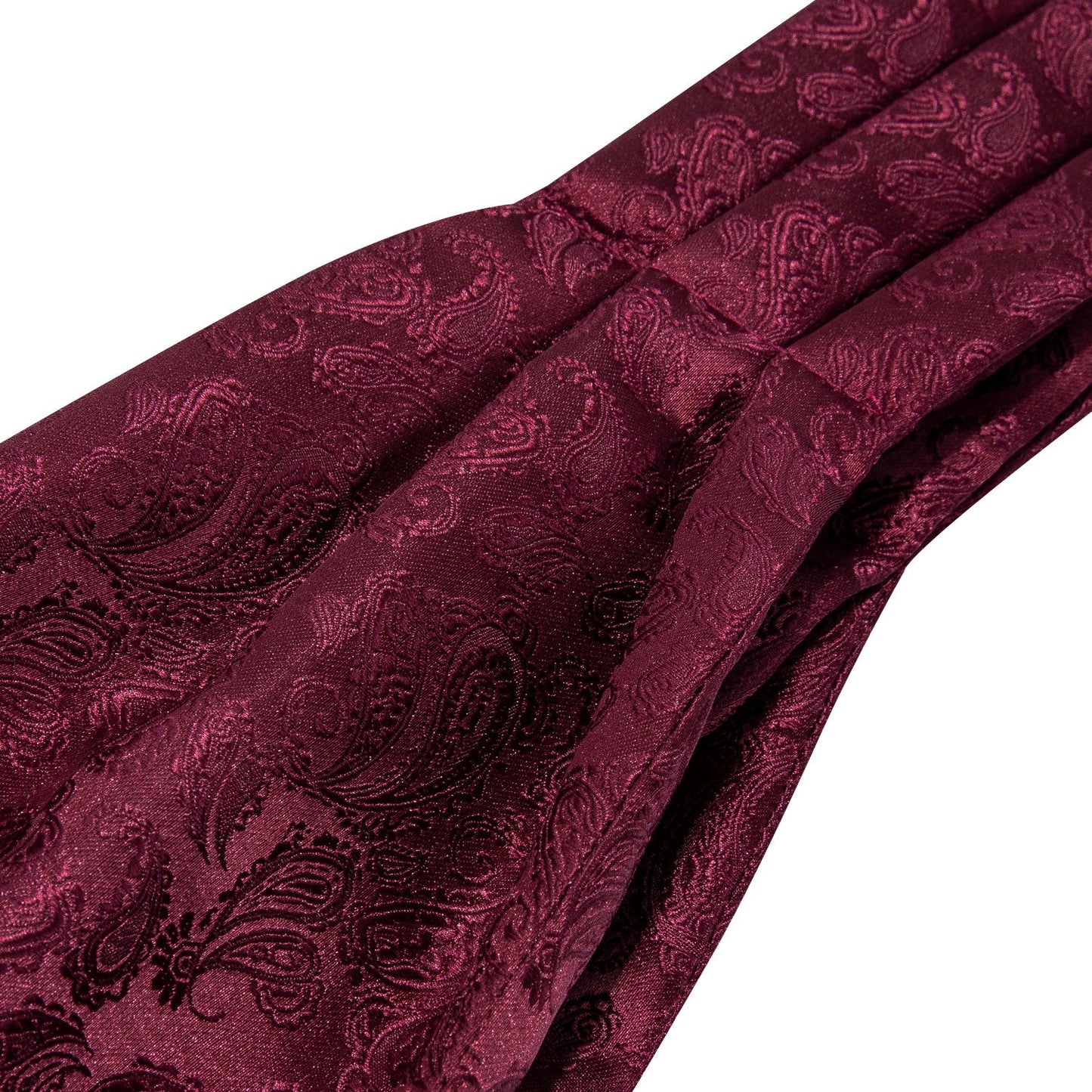 Red Paisley 3-Piece Ascot Set Ascot - Sophisticated Gentlemen