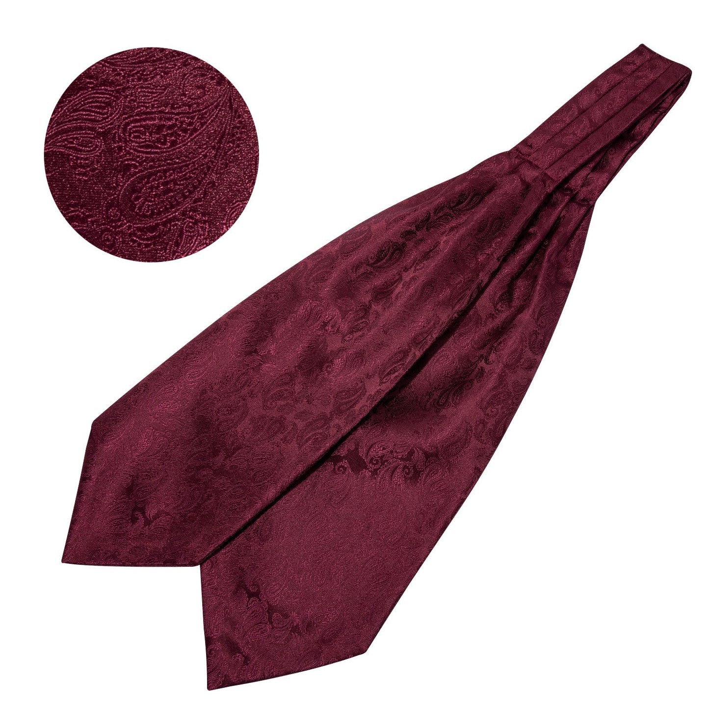 Red Paisley 3-Piece Ascot Set Ascot - Sophisticated Gentlemen