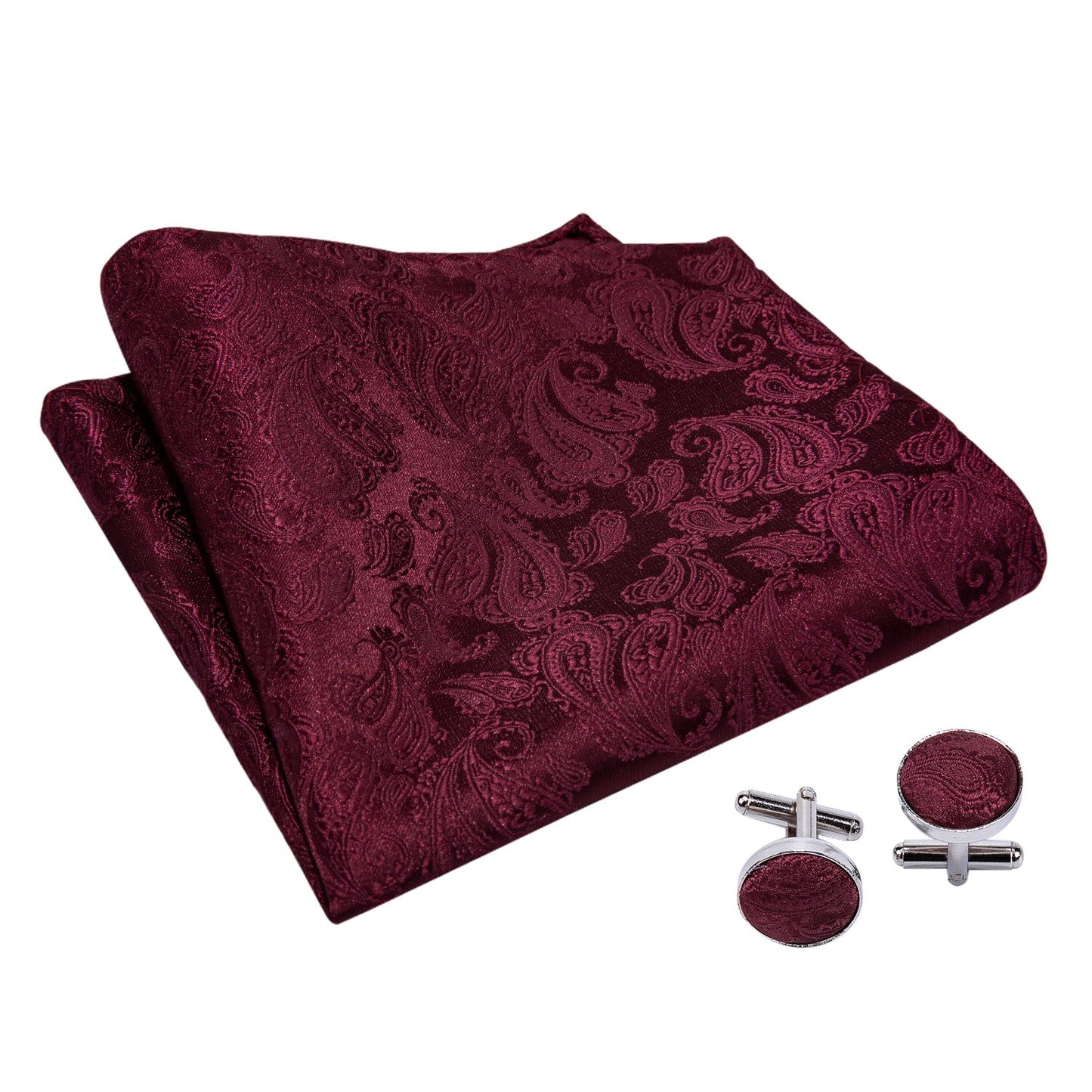 Red Paisley 3-Piece Ascot Set Ascot - Sophisticated Gentlemen