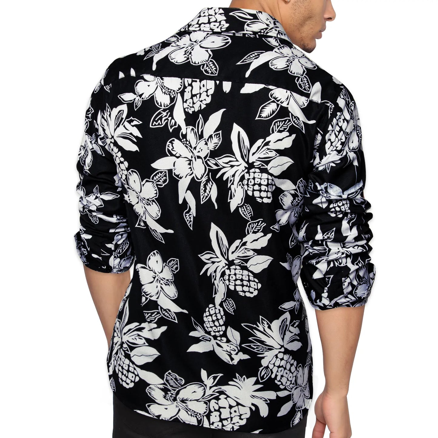 Black and White Floral Dress Shirt shirt - Sophisticated Gentlemen