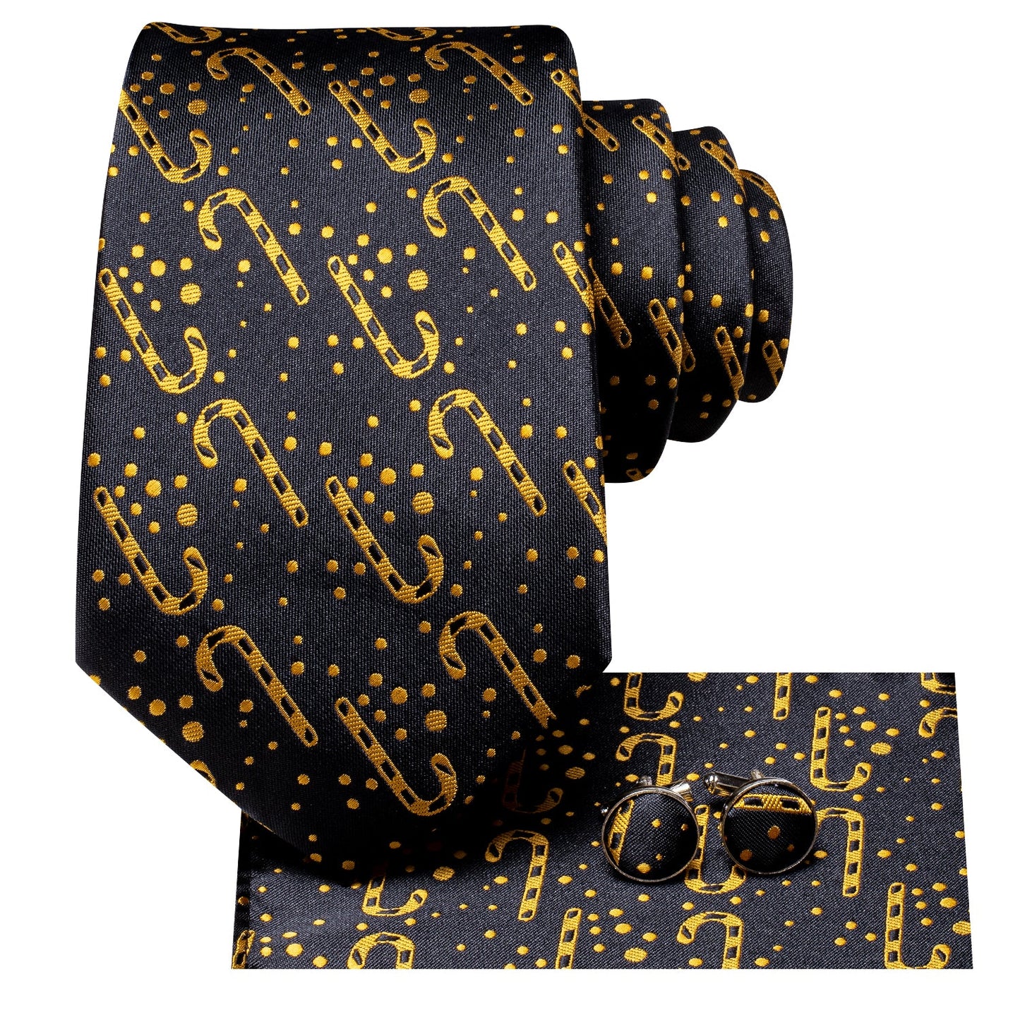 Golden Candy Cane Tie Set tie sets - Sophisticated Gentlemen