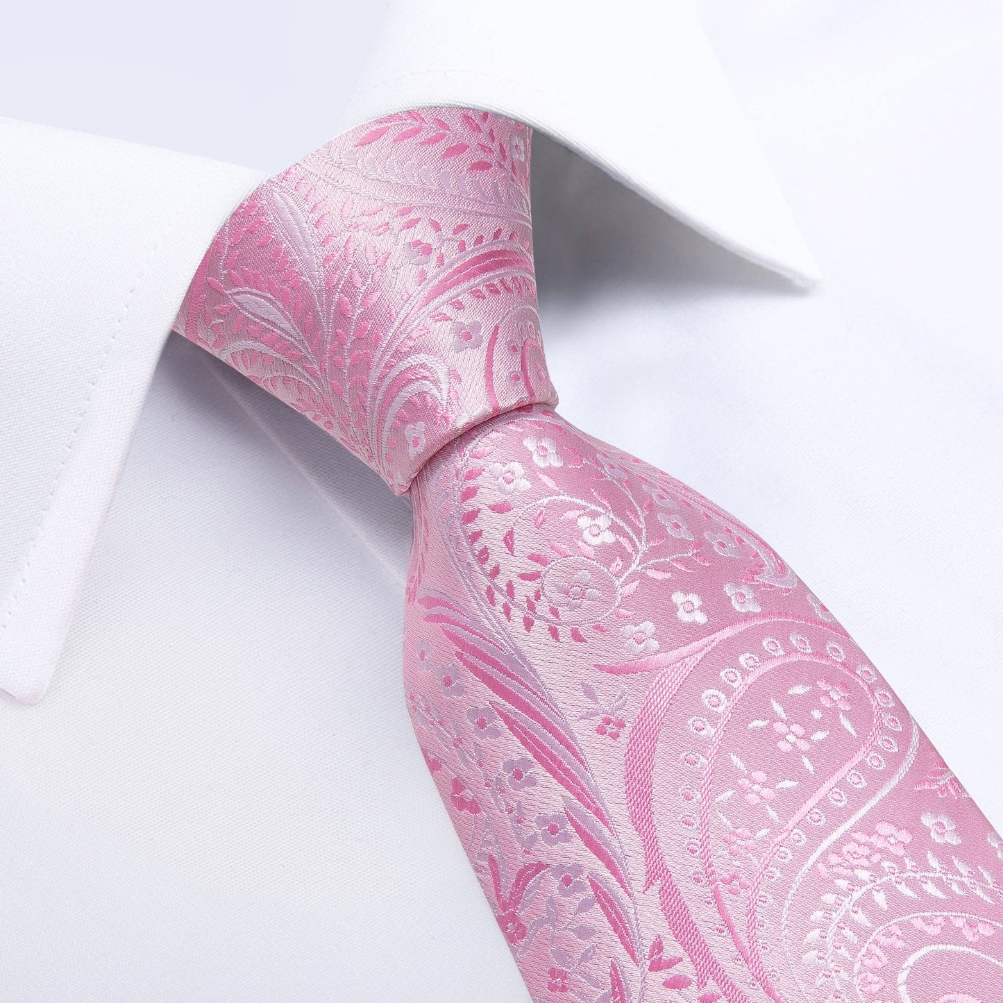 Gently Pink Tie, Pocket Square and Cufflinks tie sets - Sophisticated Gentlemen