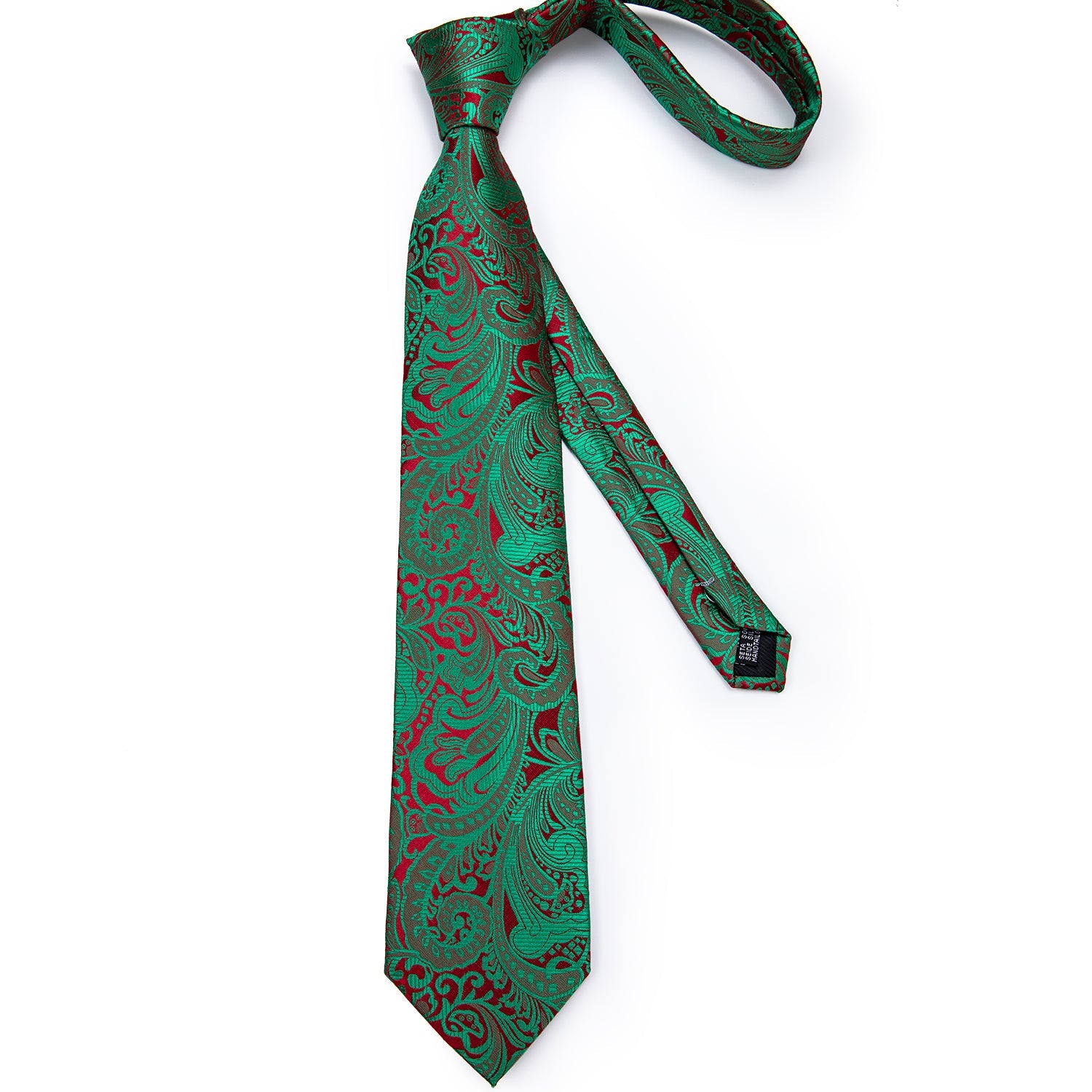 Green and Red Paisley Tie Set tie sets    - Sophisticated Gentlemen