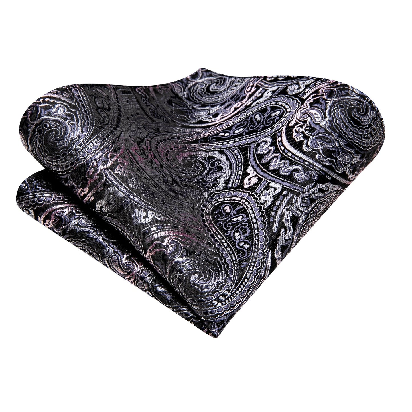 Gray and Pink Paisley 3-Piece Ascot Set Ascot - Sophisticated Gentlemen