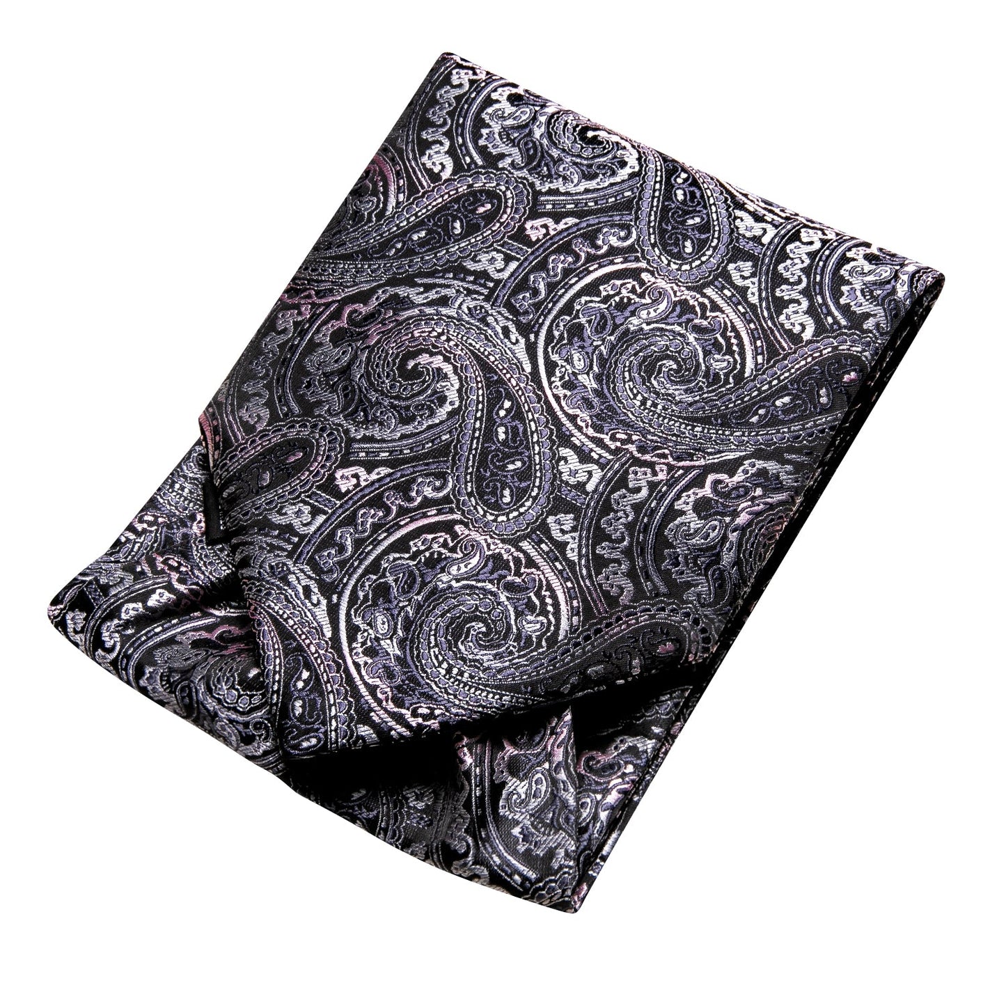 Gray and Pink Paisley 3-Piece Ascot Set Ascot - Sophisticated Gentlemen